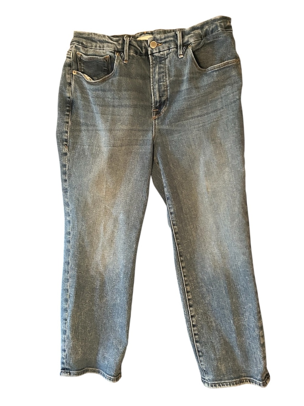 Good American Classic High-Rise Straight Leg Jeans Size 14